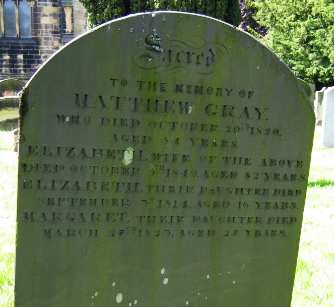 Elizabeth Gray Headstone