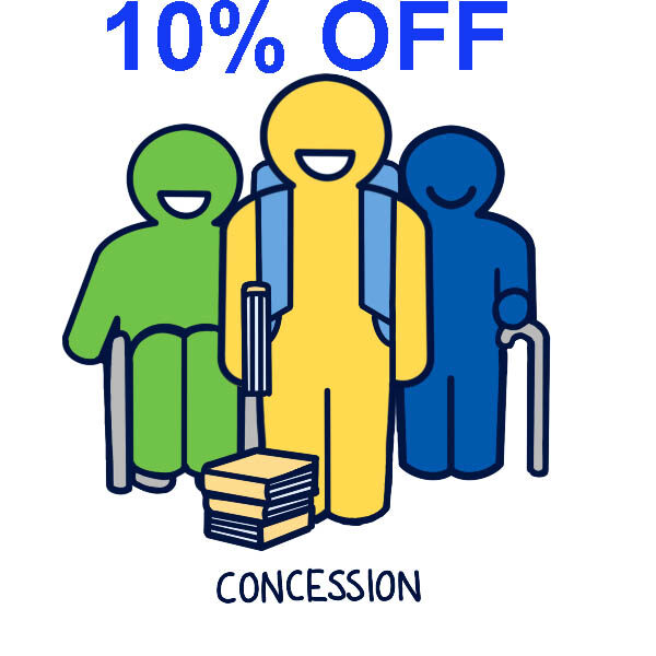 10% off concession entry