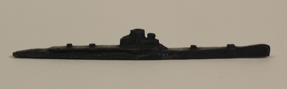 Diecast metal toy ship, Submarine model, 2 1/4″ long