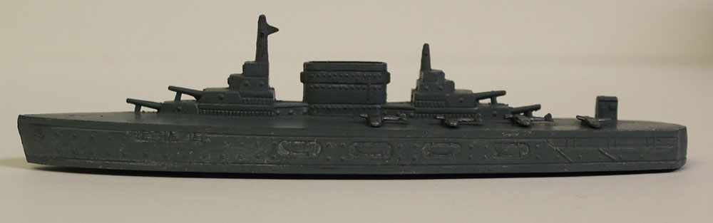 Diecast metal toy ship, Aircraft carrier model, 6″ long