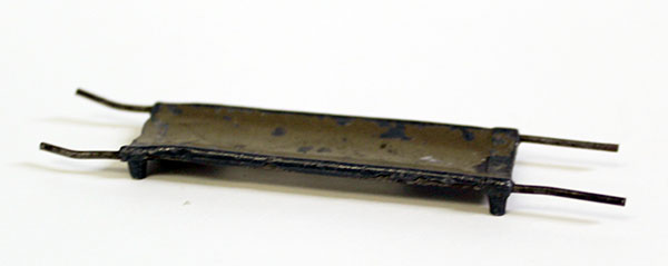 Cast Metal and Wire Stretcher for Toy Soldiers