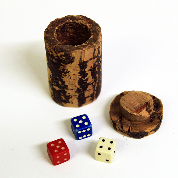 Dice holder and three dice